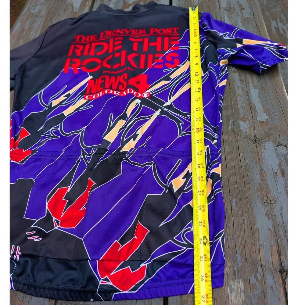 VINTAGE 1998 Ride The Rockies Cycling Jersey Aussie Men's XL Colorado Bike Tour